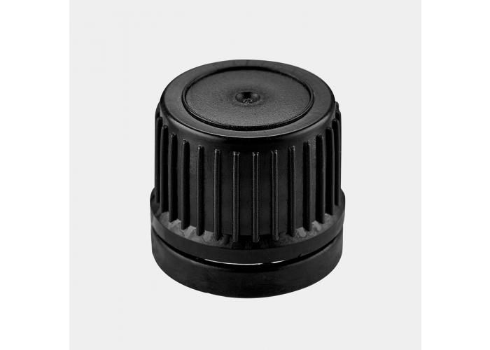 Крышка с капельницей, КПВ, модель KK-1802, черный, рифленая,18мм