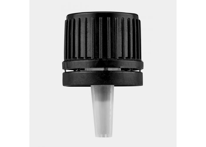 Крышка с капельницей, КПВ, модель KK-1802, черный, рифленая,18мм