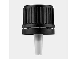 Крышка с капельницей, КПВ, модель KK-1802, черный, рифленая,18мм