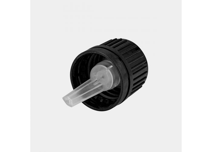 Крышка с капельницей, КПВ, модель KK-1802, черный, рифленая,18мм